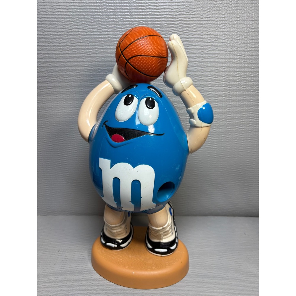 M&M's Blue Character Basketball Candy Dispenser‎ Collectible Sports Toy 12"